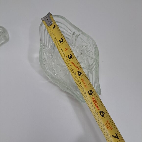 Crystal Glass Swan Figurine Trinket Holder 5" Tall Elegant Decorative Piece - Picture 6 of 8